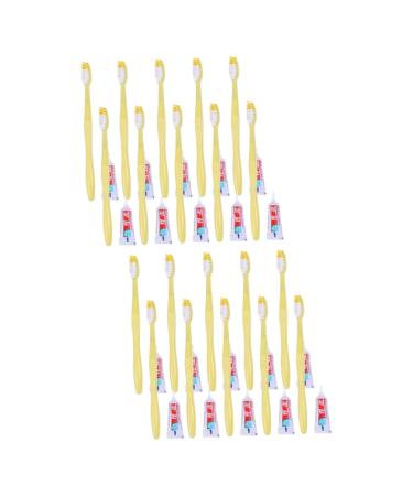 Lurrose 20 STK toothbrush and toothpaste kit for hotels travel toothbrush WISPS disposable toothbrush disposable toothbrush with toothpaste toothbrush travel set travel toilet items VIP 1 piece (1 Pack) as shown