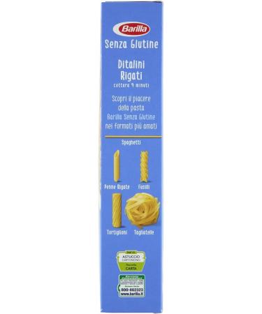  Italian Gourmet E.R. Barilla Ditalini Rigati Senza Pack of 5 Gluten-Free Pasta Made with White Corn Yellow Corn and Brown Rice 400g - Buy Online on GoSupps.com