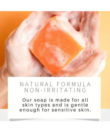 Natural Handmade Turmeric Soap Bars for Face & Body - 3 Pack | Vegan Deep Cleansing for Smooth Skin - Buy Online on GoSupps.com