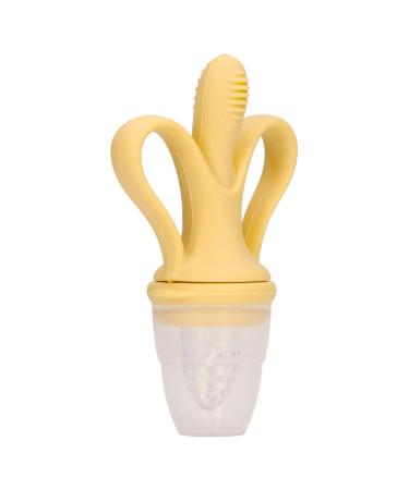 Baby Fruit Feeder Schnuller - Soft Rubber Pain Relief & Safe for Newborns - Yellow | Shop Internationally - Buy Online on GoSupps.com