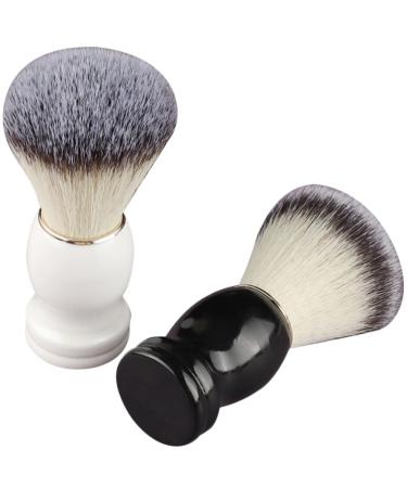 Minkissy upholstery accessories Razor brush 2 pieces of wooden handle hairdressing salon shaving brush him dad friend gift for wet shaving razor plane cleaning tools