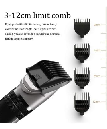Professional Cordless Hair Clippers Kit - Rechargeable Hair Trimmer & Grooming Set for Men | Easy to Use & Clean with 4 Guide Combs - Buy Online on GoSupps.com