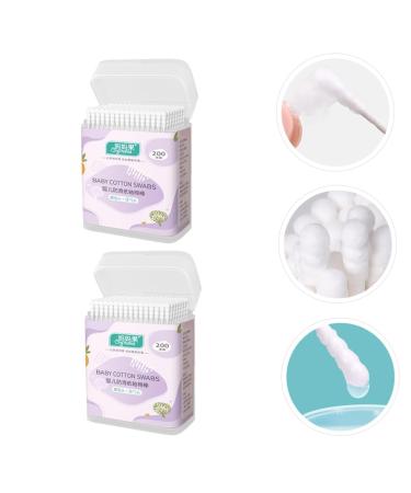 MERRYHAPY Cotton Swab Double-Headed Ear Cleaning Sticks - 2 Boxes of Cosmetic Care Buds for Perfect Ear Hygiene - Buy Online on GoSupps.com