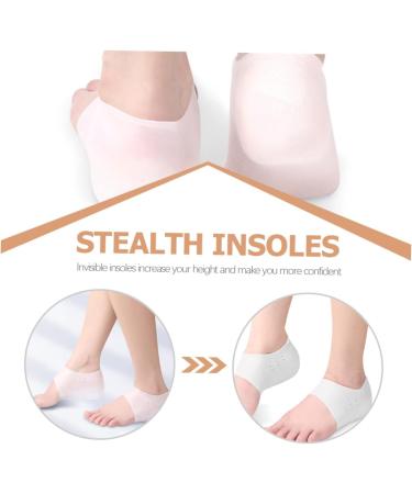 FOMIYES Height Increasing Insoles - 3 Pairs Invisible Heel Pads for Leg Lengthening - Soft Skin-Friendly Shoe Lift Insoles - Buy Online on GoSupps.com