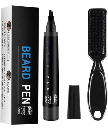 Beard Pen BoGoo Beard Pencil Filler Kit for Men - Long Lasting Natural Finish/Water and Sweat Proof - Black - Buy Online on GoSupps.com
