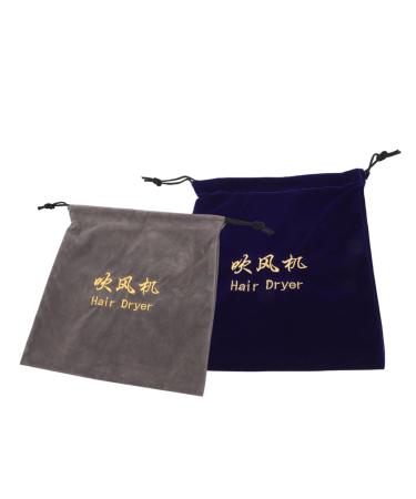 DRESSOOS Portable Hair Dryer 2pcs Storage Bag Duffle Bag for Travel Hair Dryer Pouch Smooth Hair Dryer Bag Household Velvet Bag
