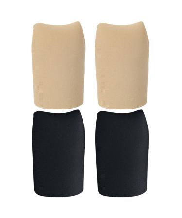 2 pairs Pain Spacers Breathable Color+ Separators Comfortable Lining Toe Skin Camel Toes Loss- Toenails Toenails Protectors Black Ingrown Silicone Cover Guards Guard Protector 4x2.6cm