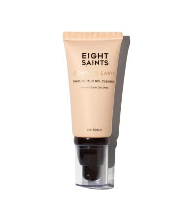 Eight Saints Down To Earth Mud Gel Face Wash, Natural and Organic, Gentle and Effective Daily Anti Aging Facial Cleanser, Makeup Remover, Nourishing and Hydrating Face Cleanser 2 Fl Oz (Pack of 1)