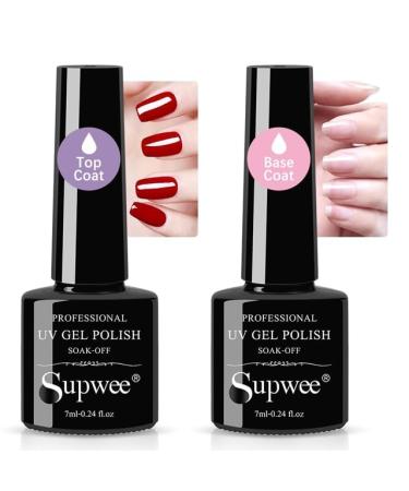 SUPWEE 8Pcs Reflective Glitter Gel Nail Polish Set Semi Permanent Soak Off UV Gel Varnish Nail Art Shiny Effect All for Manicure - (Color: BT)