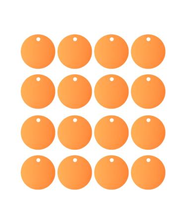Milists 25 pieces stamp blank blank tags aluminum alloy round day with hole pets blank day traction rope trailer accessories for puppies pet diy 3rd 5cm/ 1. 4 inches (orange)