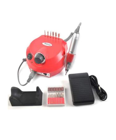 Professional 30000 RPM Nail Drill Portable E-File Electric Tool for Acrylic Nail Poly Nail Gel for Shaping Polishing Nail Buffer Manicure Pedicure Polishing Tools Red