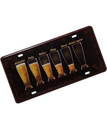 Artibetter Man Cave Decor Car Flag Car Trim Blush Decor Beer Wall Art Antique Tin Signs Iron Wall Art Metal Antique Signs Vintage Decor - Buy Online on GoSupps.com