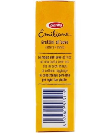  Italian Gourmet E.R. Barilla Pasta all'Uovo Le Emiliane Grattini egg noodles pasta with egg 275g + Italian Polpo Gourmet 400g - Buy Online on GoSupps.com