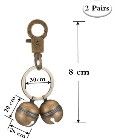 KREDHONG 2 Pairs Extra Loud Cat & Dog Bells Pet Tracker Bells Dog Bells Durable Brass Bells for Pets Collar Charm Pendant Bells for Dogs Cats Harness Training - Buy Online on GoSupps.com