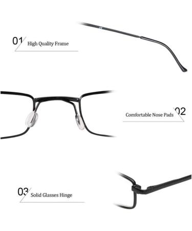 XWGlory Unisex Reading Glasses +1.0 to +4.0 with Metal Tube Case - Stylish Presbyopia Eyewear for Men & Women - Silver Finish - Buy Online on GoSupps.com
