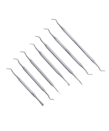 Beatifufu 1 Set Manicure Tools Pro Pusher Manicure Nippers Pusher Nail Art Gel Cuticle Remover Fine Point Tools Cuticle Cleaner Gel Pusher Tool Metallic Nail Polish Gel Stainless Steel