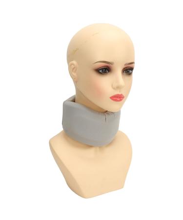 Auzumi neck support light gray size M sponge polyamide fiber breathable hole chin curve design neck rope for forward tendency sitting relief