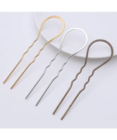 U Shape Hairpins for Women & Girls - 10 Pcs Hair DIY Craft in Ancient Bronze | International Shipping - Buy Online on GoSupps.com