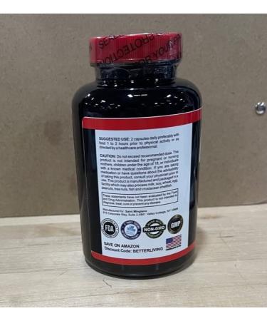 Horny Goat Weed 1000mg Capsules with L-Arginine, Tribulus, Maca Root, Muira Puama, Saw Palmetto & Panax Ginseng - USA Made - Buy Online on GoSupps.com