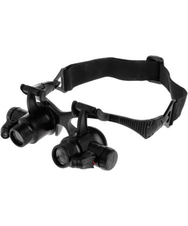 Glasses Magnifier 10x 15x 20x 25x LED Illumination Double Eyes Jewelry Eyeglass Tools - Buy Online on GoSupps.com