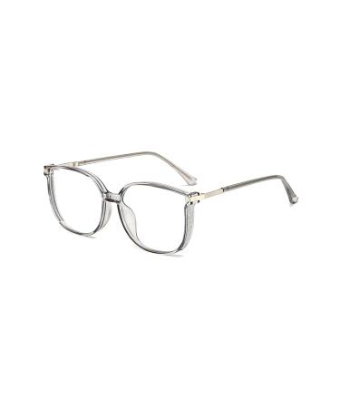 Stylish Large Cat Eye Ladies Reading Glasses Anti Blue Light Computer Readers Anti Glare Glasses(Couleur:Gray Grandeur:1.5x)