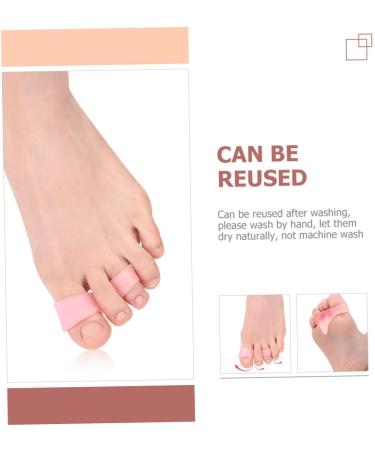 Hemoton 12pcs Double Hole Splitter Thumb Protector Hammertoe Splint Bunion Strap Pink Foot Separator Manicure - 5.6x2cm - Buy Online on GoSupps.com