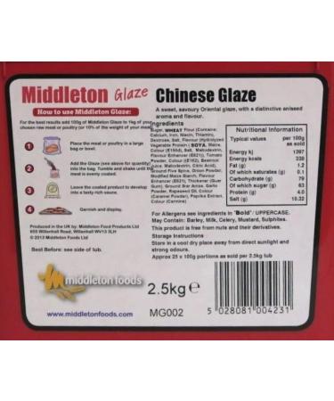 Middleton Foods Chinese Meat Glaze Marinade 2.5kg - Authentic Asian Flavor for Meat Dishes - Buy Online on GoSupps.com