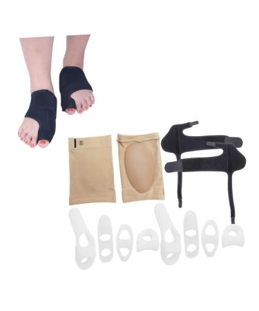 Healeved 12pcs Toe Strap Kit - Gel Toe Separator & Big Toe Straightener Set for Arch Support Bands and Silicone Holder - Black - Buy Online on GoSupps.com