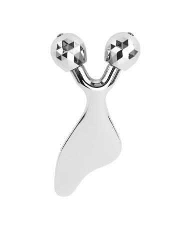 3D Facial Massager Body Slimming Roller Double-Sided Rolling Metal Ball Design Skin Care Massager with Gua Sha Function Ideal for Facial Care and Stress Relief