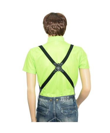 SUDNJIALQ Unisex Brace Fashionable Replacement Easy Matching Adults Portable Adjustable Elastic Back Braces with 2 Clips Brown - Buy Online on GoSupps.com