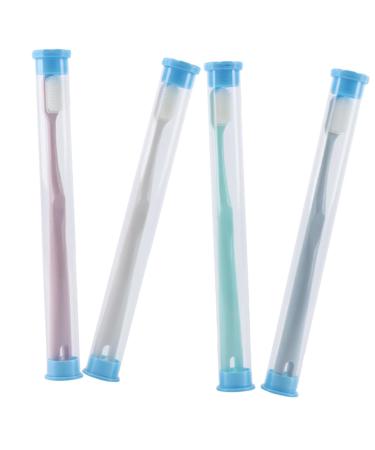 Beaupretty 4 pieces nano toothbrush cylinder travel at home toothbrush 4 pieces household toothbrush woman toothbrush bathroom toothbrush tooth cleaning