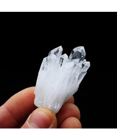 Natural Clear White Quartz Crystal Cluster Geode Gemstones Raw Specimen Home Decor ningxiao 2-3cm