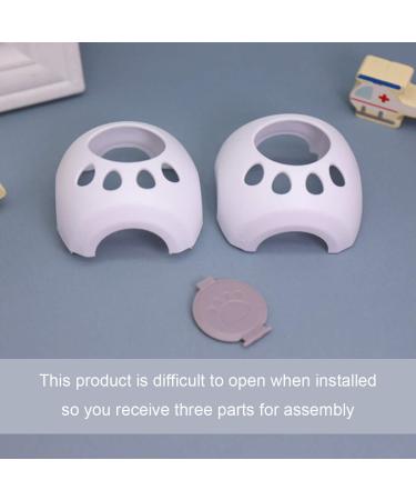 Jakuva 10 Pack Child Proof Door Knob Safety Cover - Lockable Design for Children Safety (White) - Buy Online on GoSupps.com