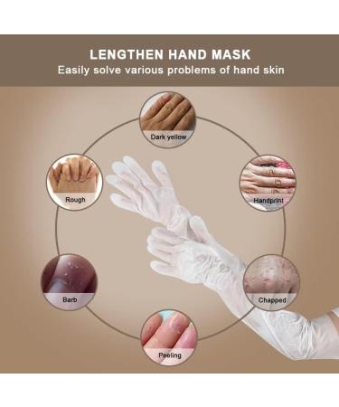 Extra Long Moisturizing Hand Mask Spa Gloves - Whitening & Nourishing 55cm - Vitamin E, Aloe Vera, Shea Butter - Exfoliating for Sensitive/Dry Skin - Buy Online on GoSupps.com