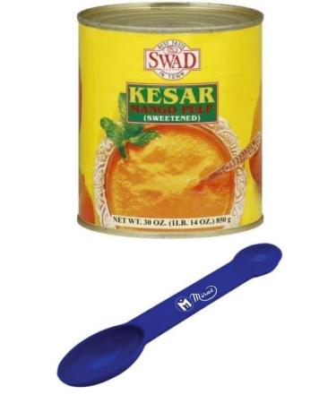 Swad Kesar Mango Pulp Sweetened (850g) (Free Miras Trademark 2-in-1 Measuring Spoon Included!)