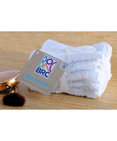 Best Ride On Cars BRC 100% Cotton White Washcloths 8 Piece Set - Ideal Gift - Buy Online on GoSupps.com