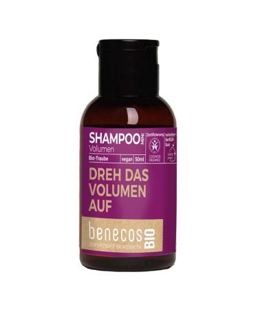 BENECOS Shampooing raisin Volume Mini format voyage 50 ml (10 x 50 ml) 5 ml (Lot de 10)