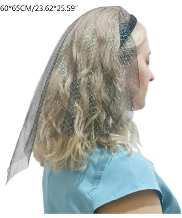 TQUXNGA Veil Headband for Women Stretch Turban Tulle Rhinestones Embroidery Colorful Dots Head Wrap Headband Black dots - Buy Online on GoSupps.com