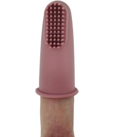 Baby Toothbrush Silicone Infant Toddler Finger Toothbrush Tongue Cleaner for 0-36 Month Baby Pink - Buy Online on GoSupps.com