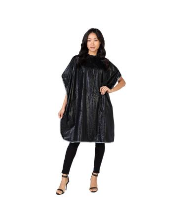Betty Dain Hair Stylist Shampoo Cape, Waterproof and Stain Resistant Vinyl, Soft Nylon Neckband, Classic Black Color Design, Touch-and-close Fastener, 36 x 54 inches, Black - Buy Online on GoSupps.com
