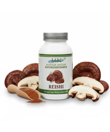 Mother Nature Reishi (Ganoderma Sichuanense) Mushroom Supplement - 1000mg - 120 Vegan Pullulan Capsules - Made in USA