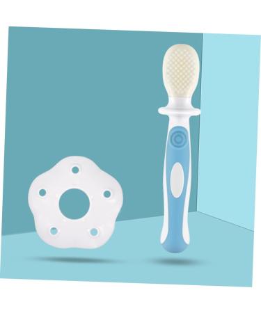 Hapinary Baby Toothbrush - Soft Silicone Training Toothbrush for Toddlers | Children's Oral Care | Milk Teeth Hand Toothbrush | 1 Pack Blue - Buy Online on GoSupps.com