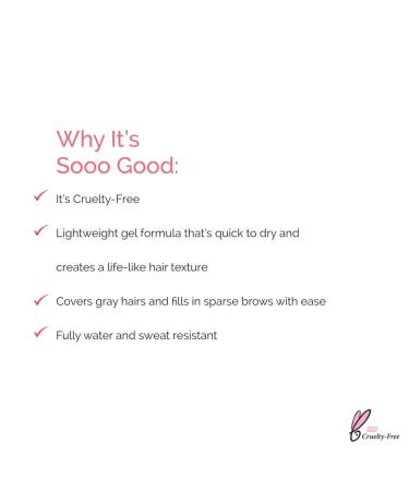 Elizabeth Mott Eyebrow Gel Makeup - Queen of the Fill Brow Tint and Filler - Dark Medium Brown 4g - Buy Online on GoSupps.com