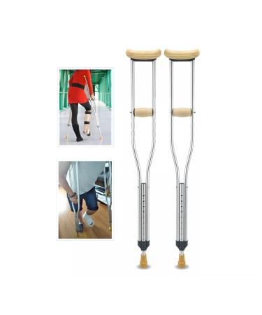 Crutches for Adults Underarm Lightweight Axillary Crutch with Comfortable Arm Rest Scalable Adjustment Crutches for Walking Damping Support Legs After Injury Or Surgery Unisex Grea Lucky Star