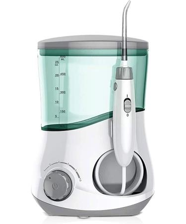 GeRRiT Water Flosser for Teeth, Dental Oral Irrigator with 6 Jet Tips, 600ml Water Tank, Non-Slip Base, Quiet Electric Water Flosser for Braces Care, Clean
