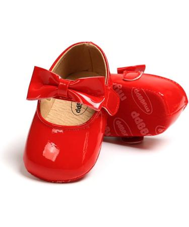 RVROVIC Baby Girl Moccasins - Infant Princess Sparkly Soft Sole Toddler Shoes (0-6 Months, Red) - Buy Online on GoSupps.com