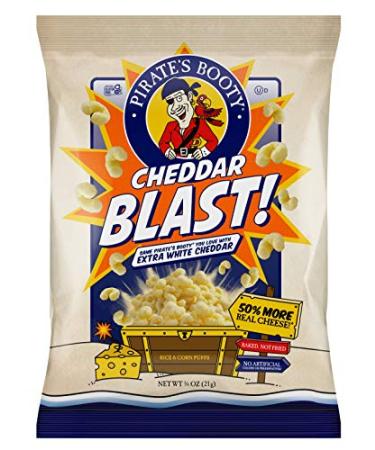 Pirate's Booty Cheddar Blast Cheese Puffs - Gluten-Free Snack Bags (0.75 oz, Pack of 16) - Healthy Kids Snacks - Buy Online on GoSupps.com
