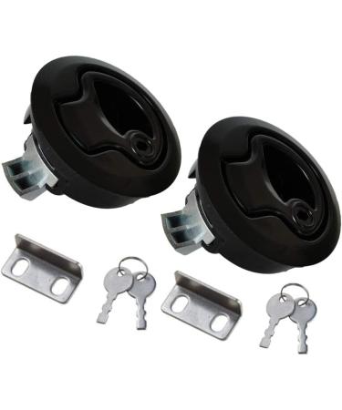 Boat Latches Flush Pull Slam Lock with Keyed Lock - Silver/Black (2pcs/4pcs) - Buy Online on GoSupps.com