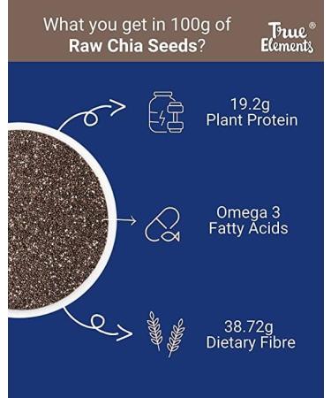 SHN Chia Seeds 500gm - Premium Raw Chia Seed | Healthy Snacks | Chia Seeds for Weight Loss - Buy Online on GoSupps.com