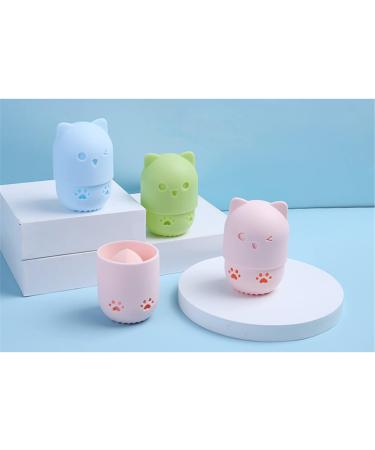 U-K 1 Pc Silicone Makeup Sponge Holder Cat Shaped Travel Case Foundation Sponge Carrying Bag Beauty Blender Holder Capsule Cosmetic Sponge Drying Rack (Random Color) Nice Design as shown - Buy Online on GoSupps.com